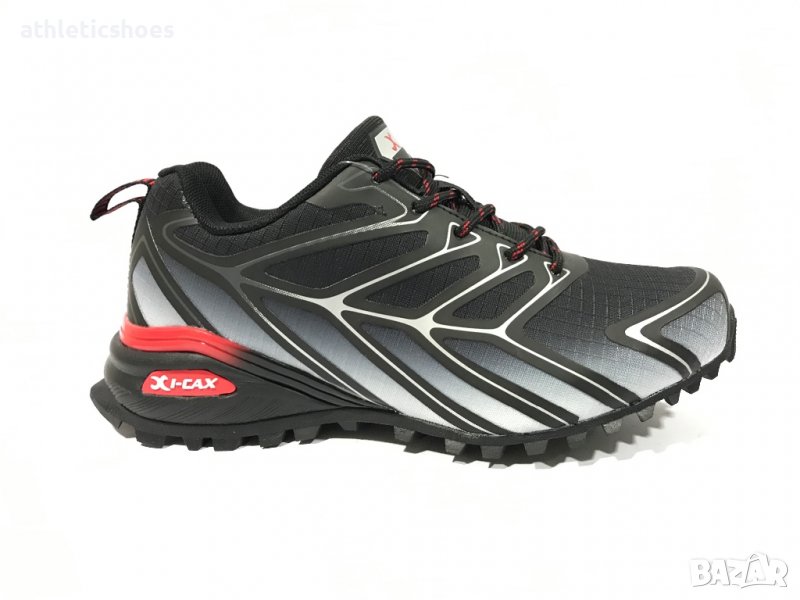 Юношески маратонки с водоотблъскваща материя в черно -214F3, снимка 1