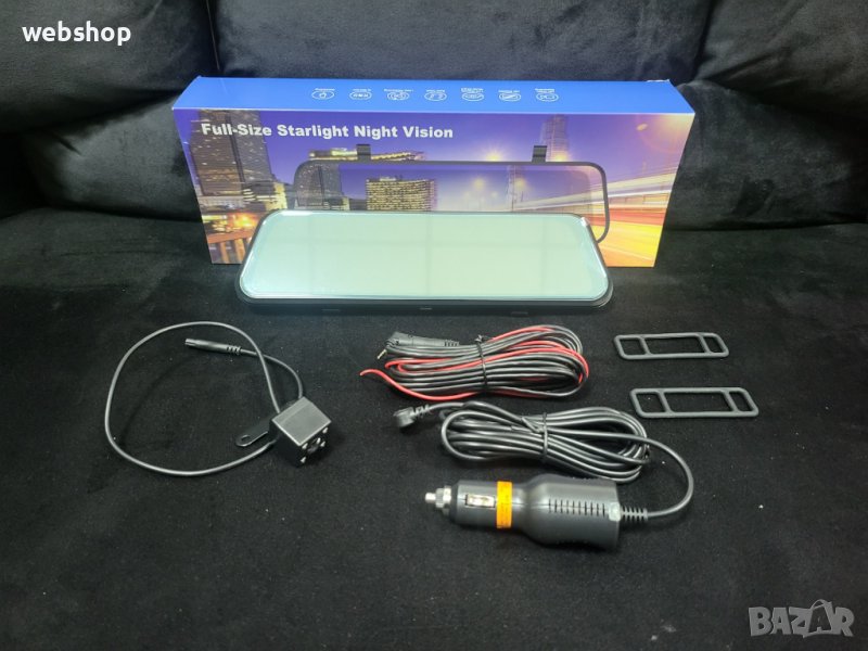 Огледало за автомобил с 2 камери – видеорегистратор и камера за задно виждане, снимка 1