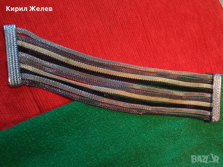 КРАСИВА СТИЛНА ФЕШЪН ГРИВНА от СРЕБРИСТА БЛАГОРОДНА НЕРЪЖДАЕМА СТОМАНА с МАГНИТНА ЗАКОПЧАЛКА 26544, снимка 1