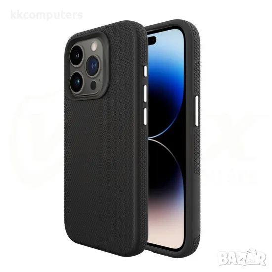 iPhone 16 (6.1) Силиконов твърд кейс Vmax Triangle и Протектор, снимка 1