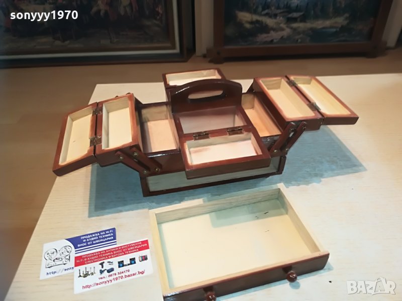 кафява готина кутия за съкровища-внос англия, снимка 1