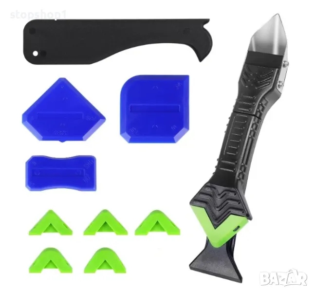 Комплект от 10 инструмента за запечатване, Силикон, Подходящ за плочки, Многоцветен, снимка 1