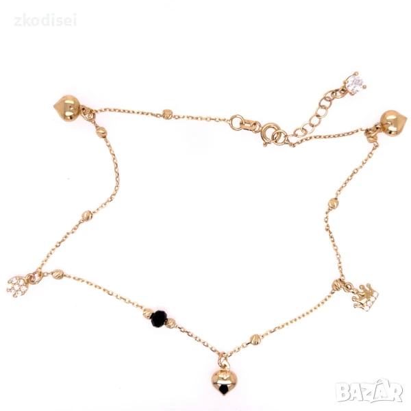 Златна дамска гривна за крак 3,30гр. 26,0см. 14кр. проба:585 модел:32097-4, снимка 1