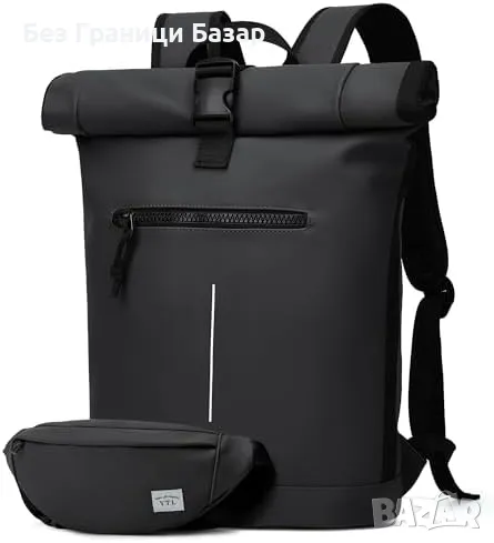Нова Водоустойчива ролтоп раница за 17" лаптоп, анти-кражба, пътуване, снимка 1