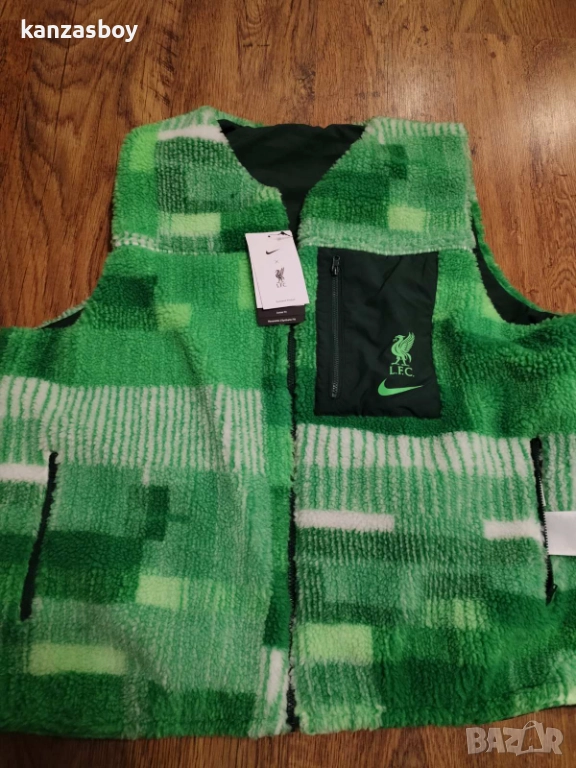 Nike Liverpool Embroidered Warm Fleece Vest Men -Green - мъжки шерпа елек 2лицев нов L/XL/2XL, снимка 1