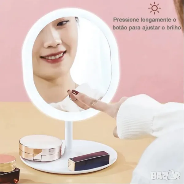 Настолно огледало с LED осветление, снимка 1