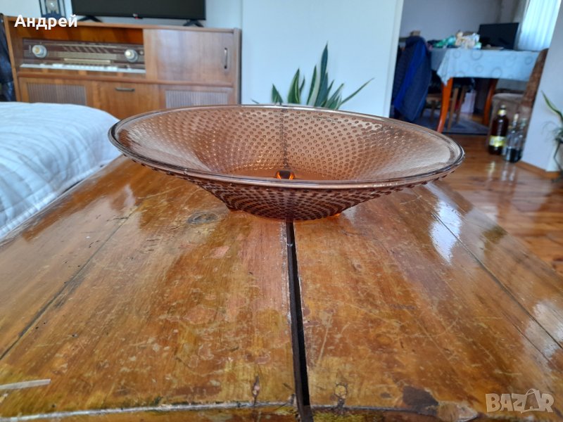 Стара стъклена фруктиера #6, снимка 1