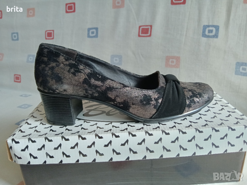 №37 Ест кожа Обувки нисък ток, снимка 1