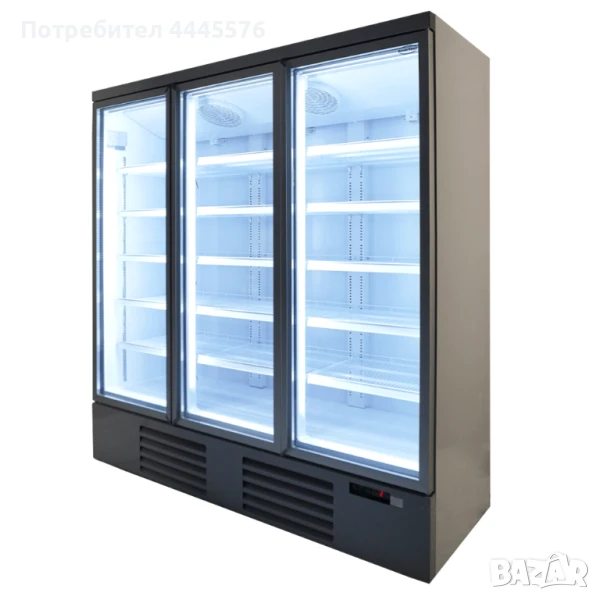  Професионална хладилна витрина COMBISTEEL с 3 стъклени врати – 1530 литра, снимка 1
