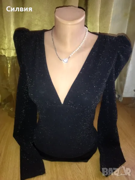 Официално блестящо боди ново размер S, снимка 1