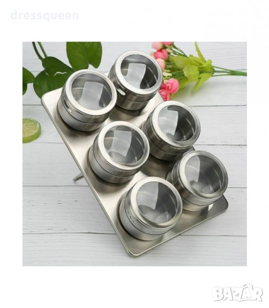2971 Поставка за 6 магнитни бурканчета, снимка 1