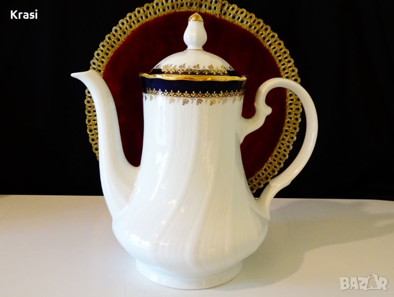 Кана баварски порцелан,злато,кобалт, снимка 1