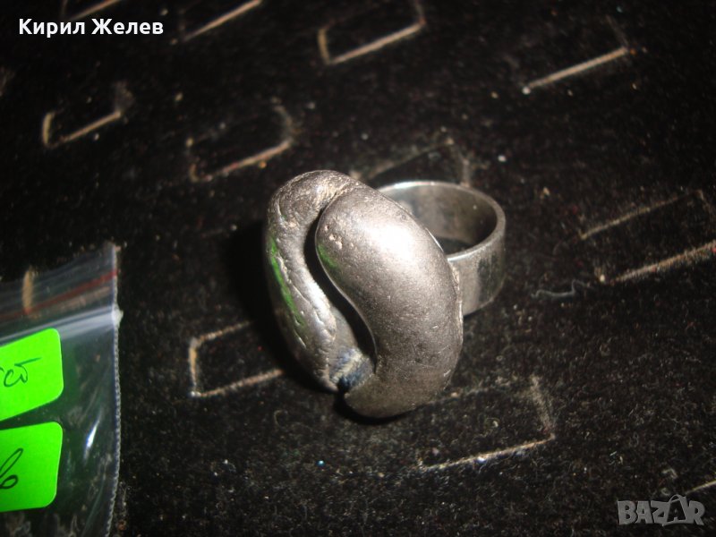 ПОСРЕБРЕН ДИРАЙНЕРСКИ АРТ ПРЪСТЕН 20936, снимка 1