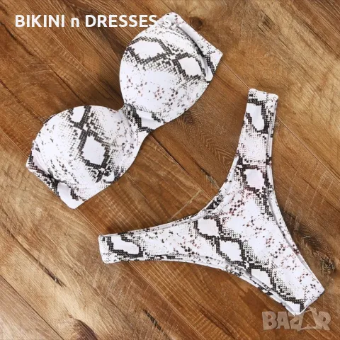 Змийски бански с твърда чашка Push Up, снимка 1