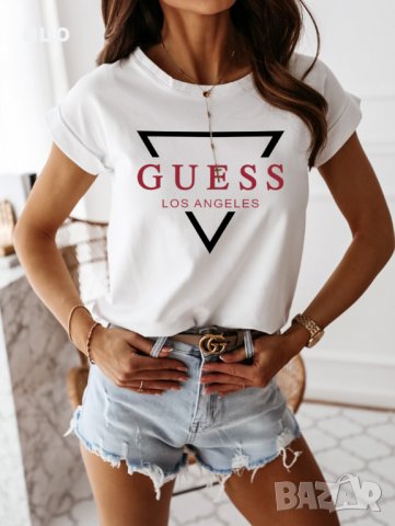  Тениска GUESS принт. Размери и цветове , снимка 2 - Тениски - 30391792