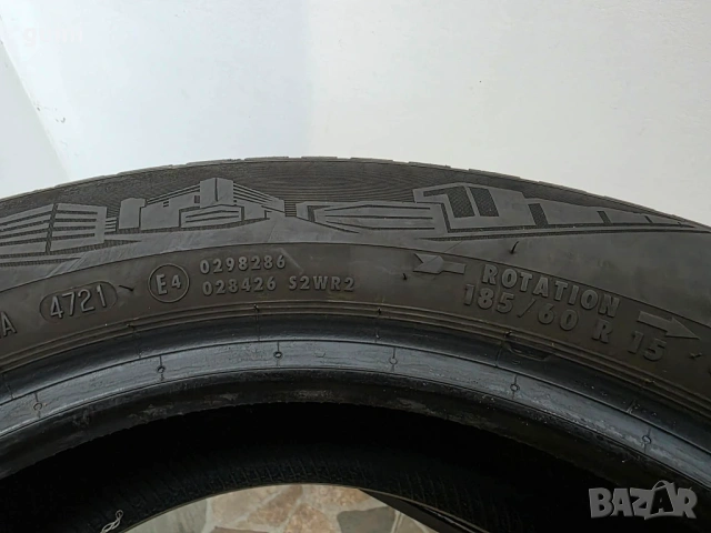 2бр всесезонни гуми 185/60/15 CONTINENTAL L04624 , снимка 4 - Гуми и джанти - 53082324