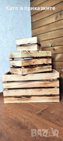 Дървени щайги; Декоративни щайги; Щайга, снимка 6 - Декорация за дома - 40418465