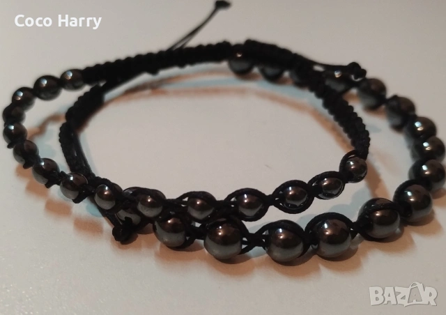 Гривни за двойки с Хематит,ръчно изработени