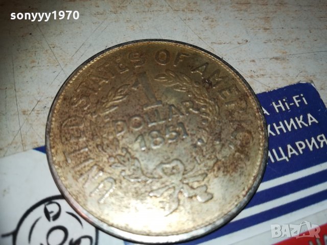 щатски 1851 долар 1501211952, снимка 8 - Колекции - 31437705