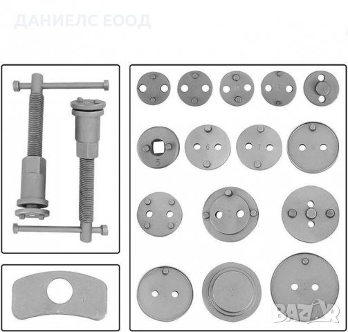 Комплект инструменти за смяна на накладки - 18 части, снимка 3 - Аксесоари и консумативи - 38967492