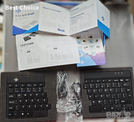 Ергономичната клавиатура R-Go Split Break, снимка 3 - Клавиатури и мишки - 52769462