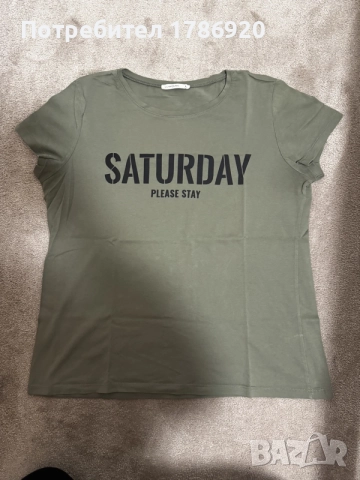 💚 Дамска тениска "SATURDAY PLEASE STAY" - LCW Young 💚, снимка 2 - Тениски - 24945196