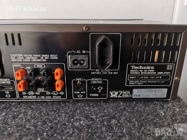 стерео усилвател ресийвър TECHNICS SU-Z990, снимка 6 - Ресийвъри, усилватели, смесителни пултове - 40194397