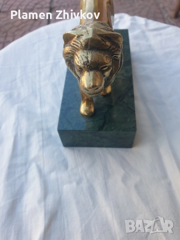 Пластика от бронз - Лъв, снимка 3 - Статуетки - 52221981