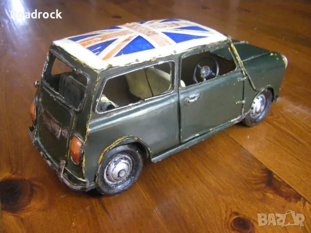 Mini Cooper метална количка ръчна изработка, снимка 2 - Колекции - 48135301