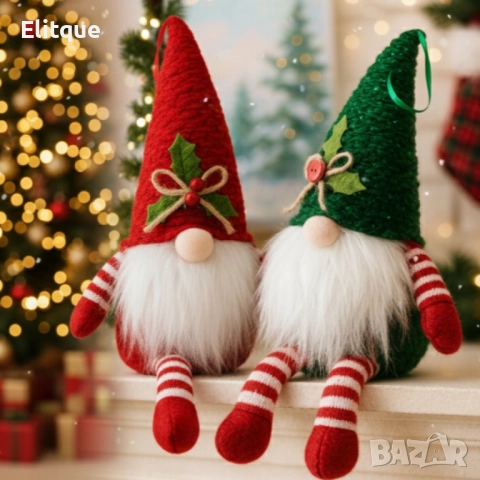 Коледна играчка джудже – Перфектна украса за елха и дом, снимка 6 - Декорация за дома - 52529603