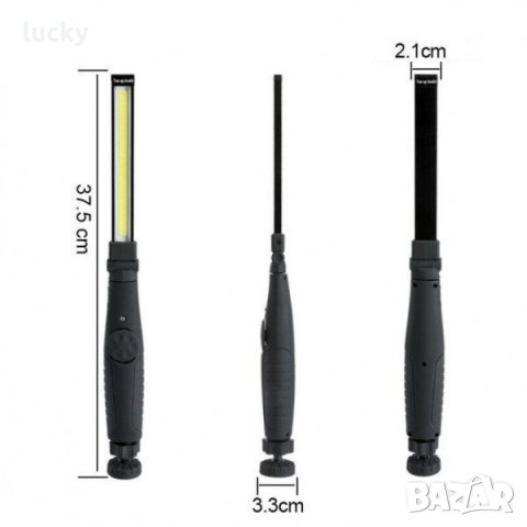 LED РАБОТНА ЛАМПА С МАГНИТ прожектор, лампа фенер, снимка 4 - Други инструменти - 35446163