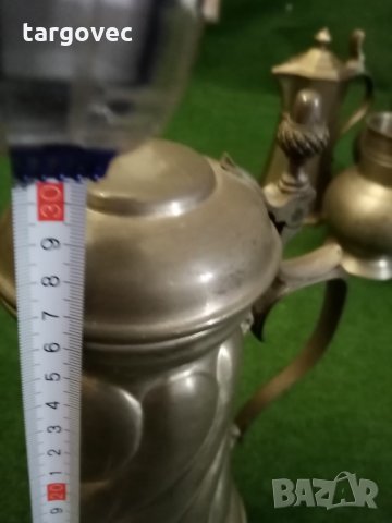 Огромна калаена халба за бира, снимка 2 - Антикварни и старинни предмети - 31182570