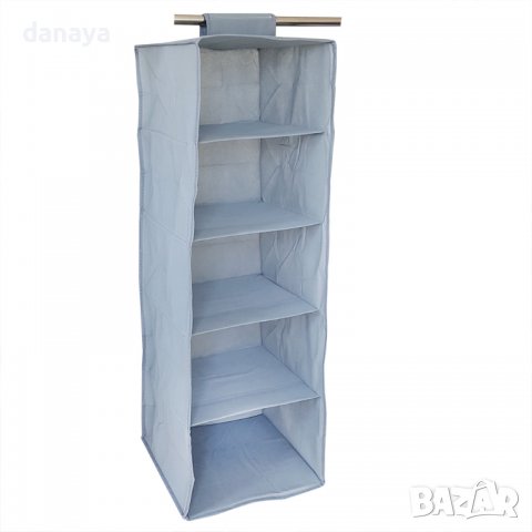 1845 Висящ органайзер за гардероб с 5 рафта висяща етажерка, снимка 8 - Органайзери - 30959159