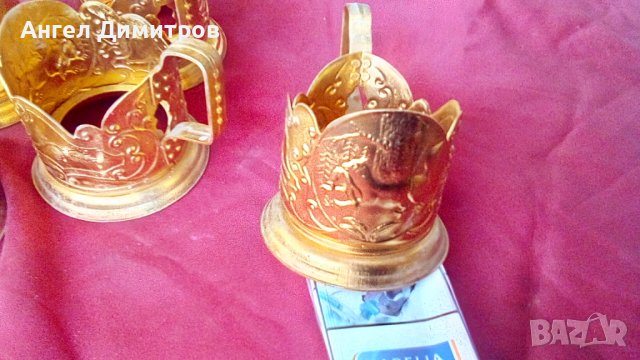 СССР Пет медни стакана , снимка 2 - Антикварни и старинни предмети - 37413398