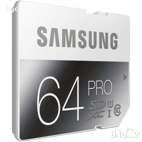 Нова Карта памет Samsung SDXC PRO 64GB, Class 10, USH-I, 60месеца гаранция, снимка 3 - Карти памет - 42418565