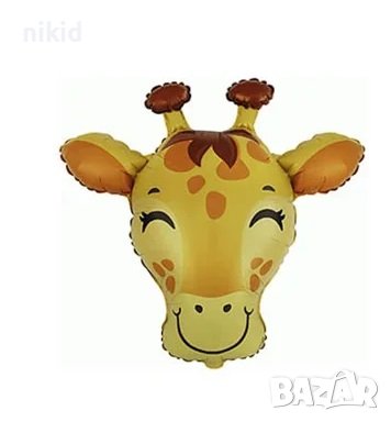 глава сафари зоо диви животни тигър слон маймуна прасе лъв коте крава зебра жираф фолиев балон, снимка 4 - Други - 25094476