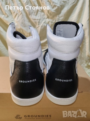 Високи мъжки кецове от естествена кожа GROUNDIES №45, снимка 9 - Кецове - 51657179