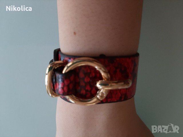 Ефектни гривни от естествена кожа със змийски ефект. НОВИ! , снимка 6 - Други - 29280987