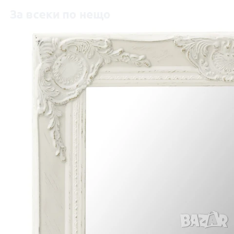 Стенно огледало, бароков стил, 50x80 см, бяло Код P797, снимка 2 - Огледала - 50744221