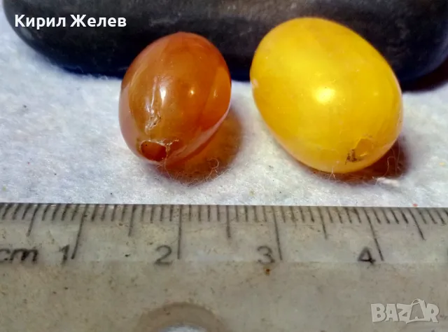 Две СТАРИ КАТАЛИН / БАКЕЛИТ ЗВЕНА ЗЪРНА от БРОЕНИЦА 48801, снимка 8 - Антикварни и старинни предмети - 48842244