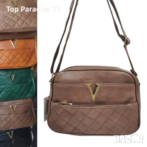 Стилна и практична дамска чанта от еко кожа-различни цветове