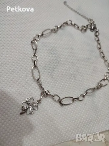 Дамско сребърно колие, снимка 4 - Колиета, медальони, синджири - 47464449