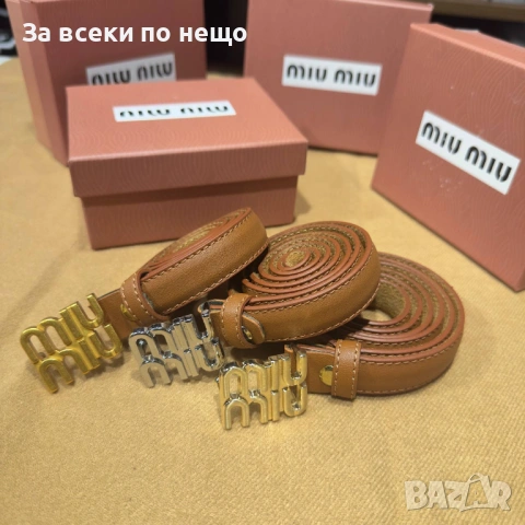Miu Miu Колан Естествена Кожа С Кутия Миу Миу Код SK1313, снимка 5 - Колани - 54307930
