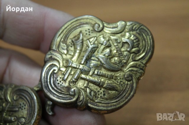 Детски сребърни пафти с живачна позлата , снимка 7 - Антикварни и старинни предмети - 34975519