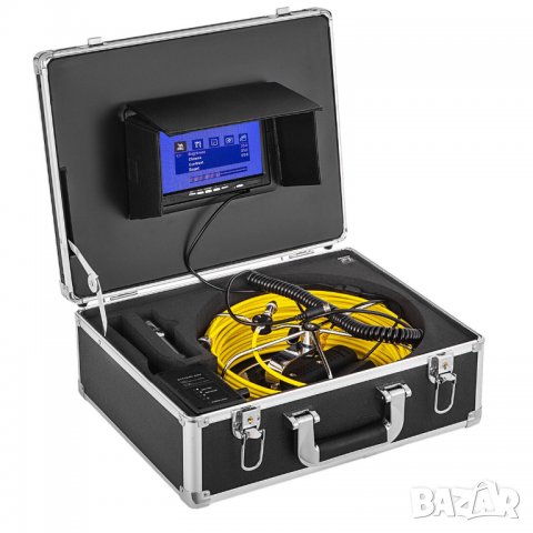 Нова Камера за видеоинспекция на канализация 20метра с монитор и батерия, снимка 1