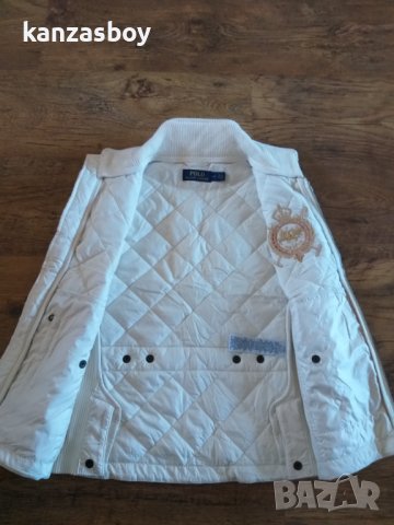 Polo Ralph Lauren Equestrian Vest Suede Trim White Quilted Full Zip - страхотен дамски елек , снимка 8 - Елеци - 42925510