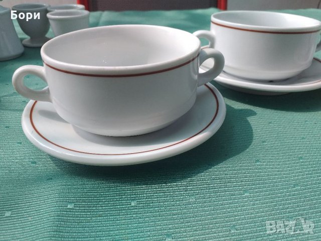 Порцеланови купи с чинийки, снимка 2 - Чинии - 33960999