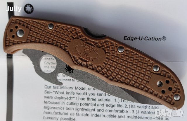 Spyderco Endura 4 Emerson, снимка 17 - Ножове - 40623213