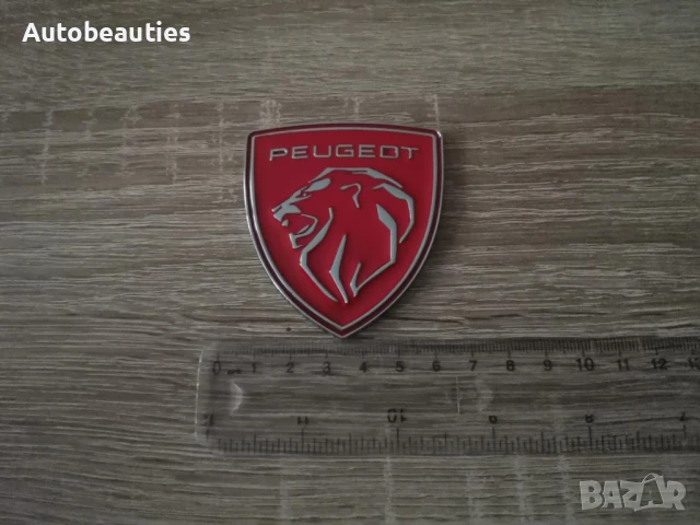 металнa емблема Peugeot червено със сребристо, снимка 6 - Аксесоари и консумативи - 51211581