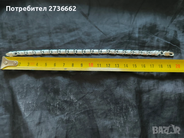 Сребърна гривна , снимка 4 - Гривни - 54139953